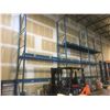Image 3 : * 3 BAYS OF BLUE PALLET RACKING WITH MESH DECK - APPROX 32FT ACROSS X 3 1/2FT DEEP X 24FT HIGH