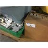 Image 3 : PALLET OF ASSORTED ITEMS-CASTORS, LOAD STRAPS, ALUMINIUM DOOR/WINDOW HARDWARE, ETC