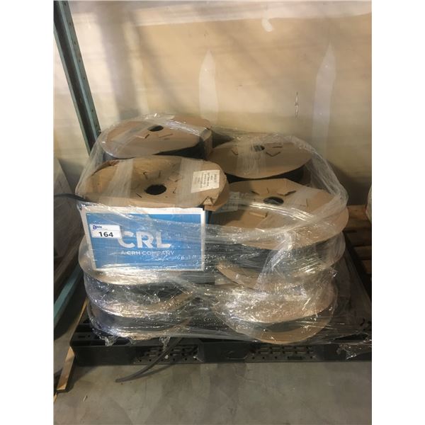 PALLET OF BLACK RUBBER WEATHER STRIPPING MATERIAL