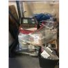 Image 1 : PALLET OF ASSORTED ITEMS-AIR LINE HOSE, SPRAY PAINT, ALUMINIUM DOOR/WINDOW HARDWARE, ETC