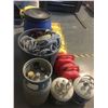 Image 2 : GROUP OF JERRY CANS, PROPANE CYLINDERS, BARREL, GARBAGE CAN, ETC