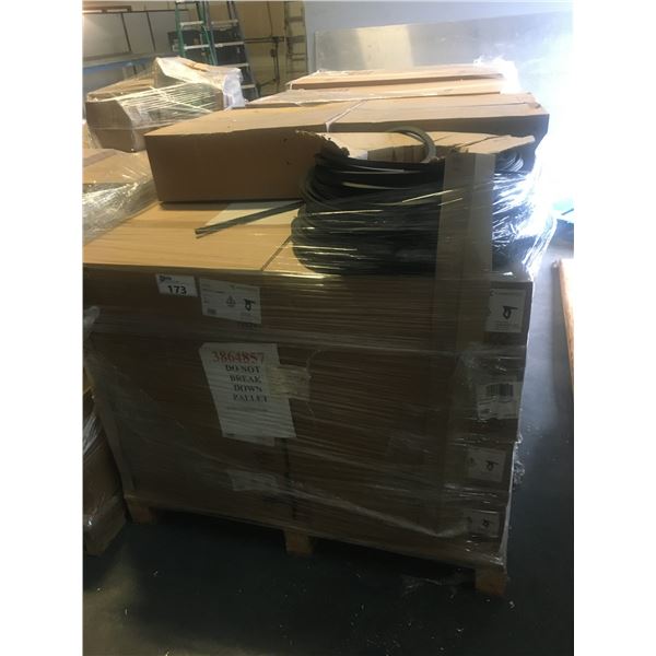 PALLET OF BLACK RUBBER WEATHER STRIPPING MATERIAL