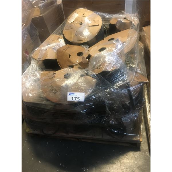 PALLET OF BLACK RUBBER WEATHER STRIPPING MATERIAL