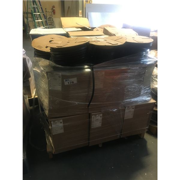 PALLET OF BLACK RUBBER WEATHER STRIPPING MATERIAL
