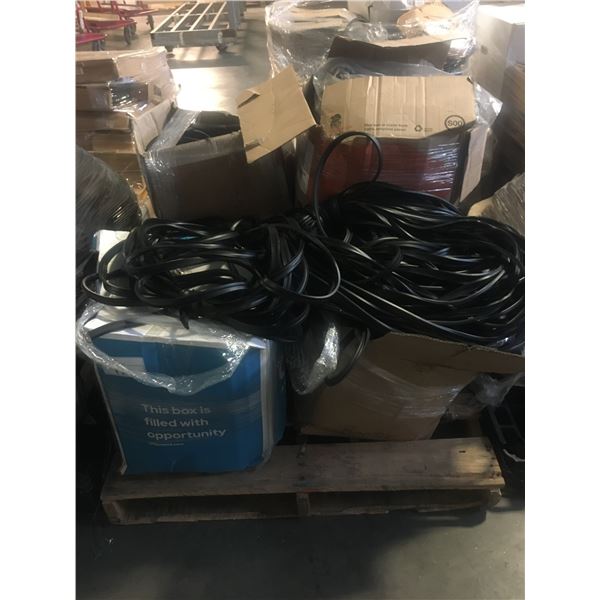 PALLET OF BLACK RUBBER WEATHER STRIPPING MATERIAL