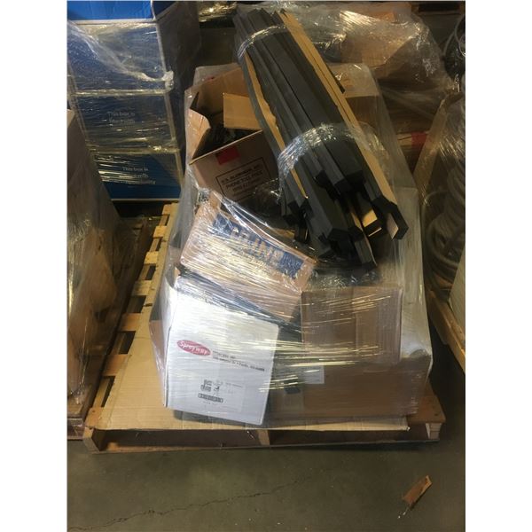 PALLET OF HARD BLACK PLASTIC DOOR/WINDOW MATERIAL