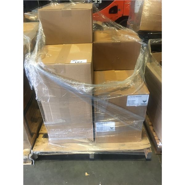 PALLET OF BLACK RUBBER WEATHER STRIPPING MATERIAL