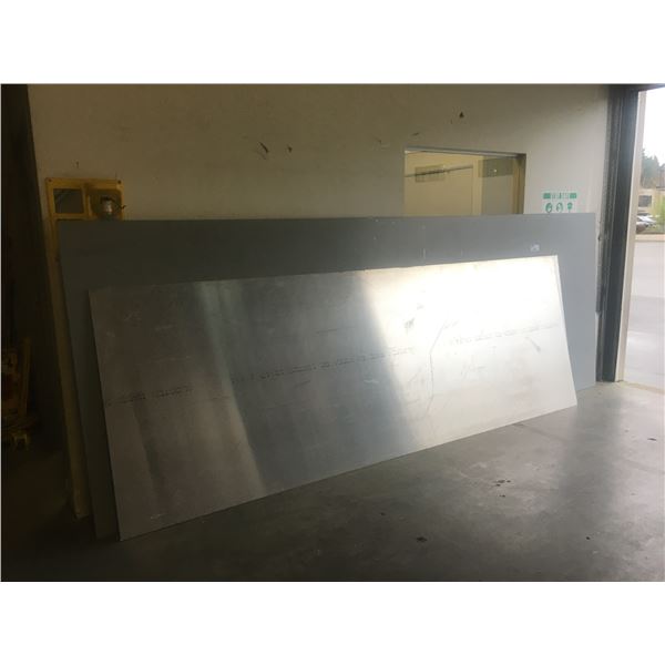 GROUP OF 3 ALUMINIUM SHEETS- (2) 12FT X 4FT (1) 5FT X 14 FT
