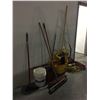Image 2 : GROUP OF SHOP ITEMS-MOP BUCKET, EXTENSION CORDS, BROOMS, ETC
