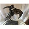Image 1 : “WOLLY CHAPS” by Frederic Remington - Western Bronze Sculpture Statue Cowboy 23" x