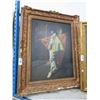 Image 1 : Ornately Framed Oil On Board "Don Quixote" - 30 x 36 - Framed Damaged