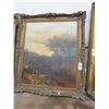 Image 1 : Ornately Framed Oil On Canvas "Vintage River Fishing Date" - 24 X 30