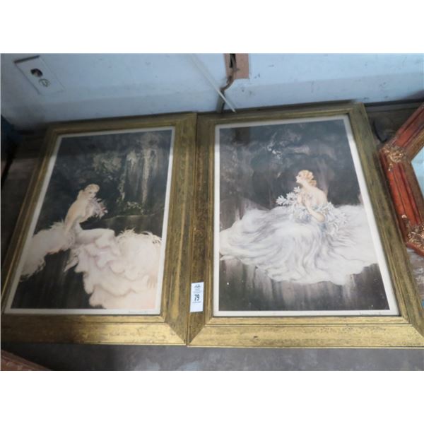 2-Framed Goddess Scene Signed ICART - 18 x 24 - 2 X $