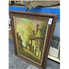 Image 1 : Ornately Framed Oil On Canvas "Italian Village Scene" - 24 x 30