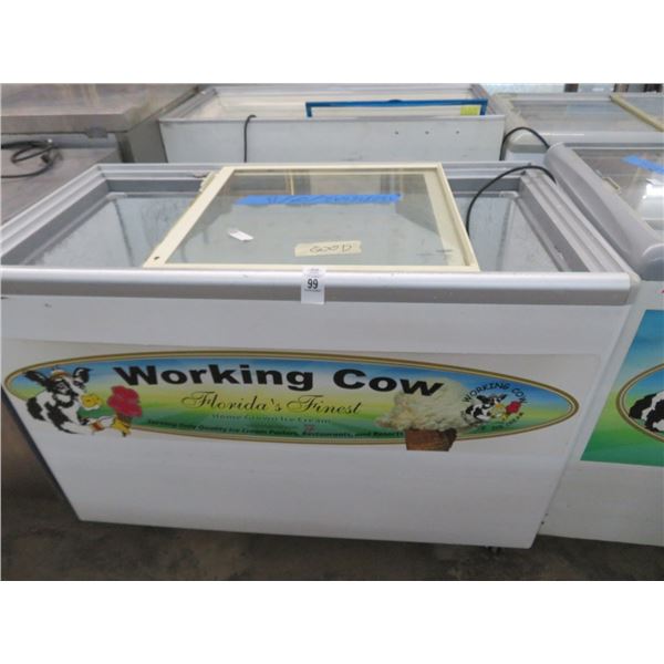 40" Slide Top Rolling Frozen Treat Merchandiser