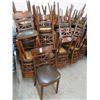 Image 1 : 40-Brown Padded Mahogany Dining Chairs - 40 X $