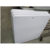 Image 1 : 4-White Molded Plastic Folding Tables - 4 X $