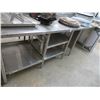 Image 1 : S/S 8' Worktable w/3 Undershelves and Roll Under Storage