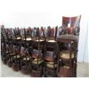 Image 1 : 88-Mahogany Padded Dining Chairs - 88 X $