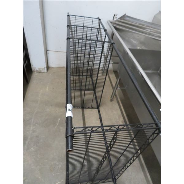 Black 4 Shelf Wire Rack - Needs Shelf Support