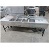 Image 1 : Supermetal 7'  4 Comp Bar Sink w/Drainboards