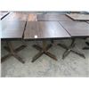 Image 1 : 7-Distressed Plank Ibeam Base 4 Top Dining Table - 7 X $