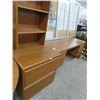 Image 1 : Oak Style Desk/File/Bookcase Set