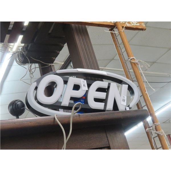 Lighted Open Sign - No Shipping