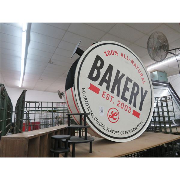 Bakery Round Wall Sign, Wooden Displays