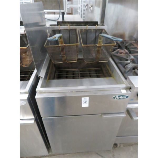 Atosa Large Cap. Gas Deep Fryer w/Side Splash