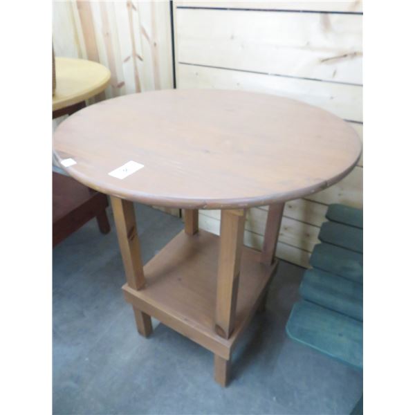 Stained Round High Bar Table