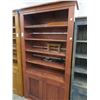 Image 1 : Red Stained Bookcase Cabinet