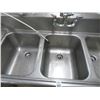 Image 3 : S/S 5'  3 Comp Pot Sink w/Wand