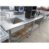 Image 1 : S/S 8' Worktable w/Pot Sink, Can Opener, Backsplash, Undershelf