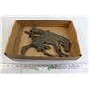 Image 1 : Cast Iron Buckin Bronco + Rider - 11" x 13"