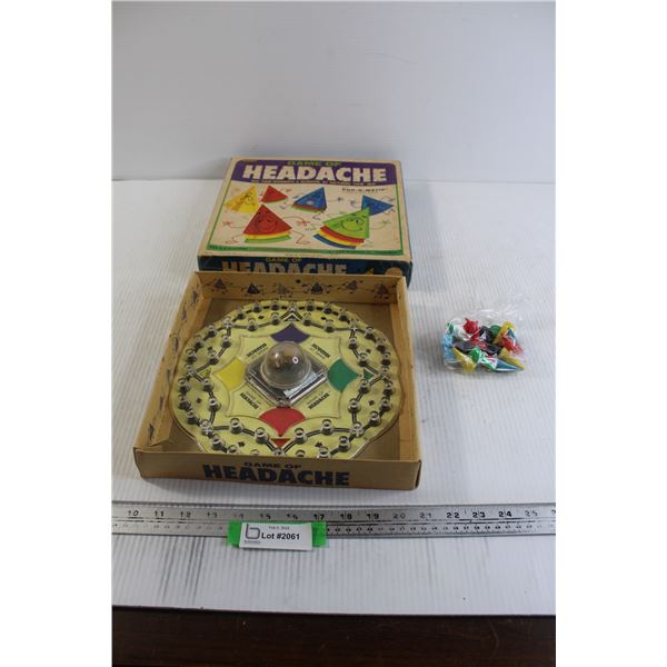 1968 Kohner Headache Game - Rules on Bottom of Box