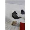 Image 2 : (5) Small Soapstone Carvings - (2) are Wolf Originals