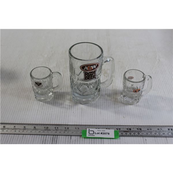 (3) A&W Mugs