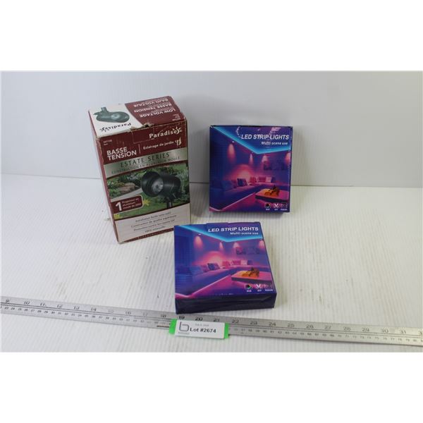 Paradise Low Voltage Landscape Lighting (NIB) - (2) LED Strip Lights (NIB)