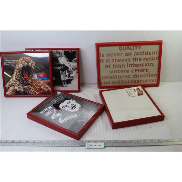 Picture/Photo Frames (4) 9 1/2  x 8 1/2 ) - (1) 10 1/4  x 8 1/4 ) - (1) 12  x 9  )