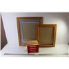 Image 1 : (1) Picture Frame inside 13 1/2" x 13 1/2") - (1) Frame inside 9 1/2" x 10 1/2") - Box of Photo Albu