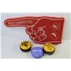 Image 4 : Hockey Canada Sponge #1 Hand - (3) Puck Style Toys