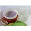 Image 4 : Tupperware Bowls & Lids - Ceramic Ant Salt & Pepper Shakers - (2) Kitchen Knives