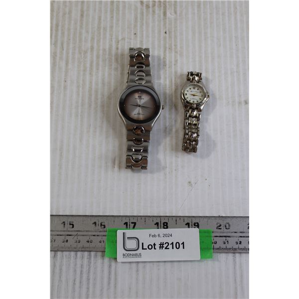 (2) Hyundai Watches - Men's and Ladies, Works