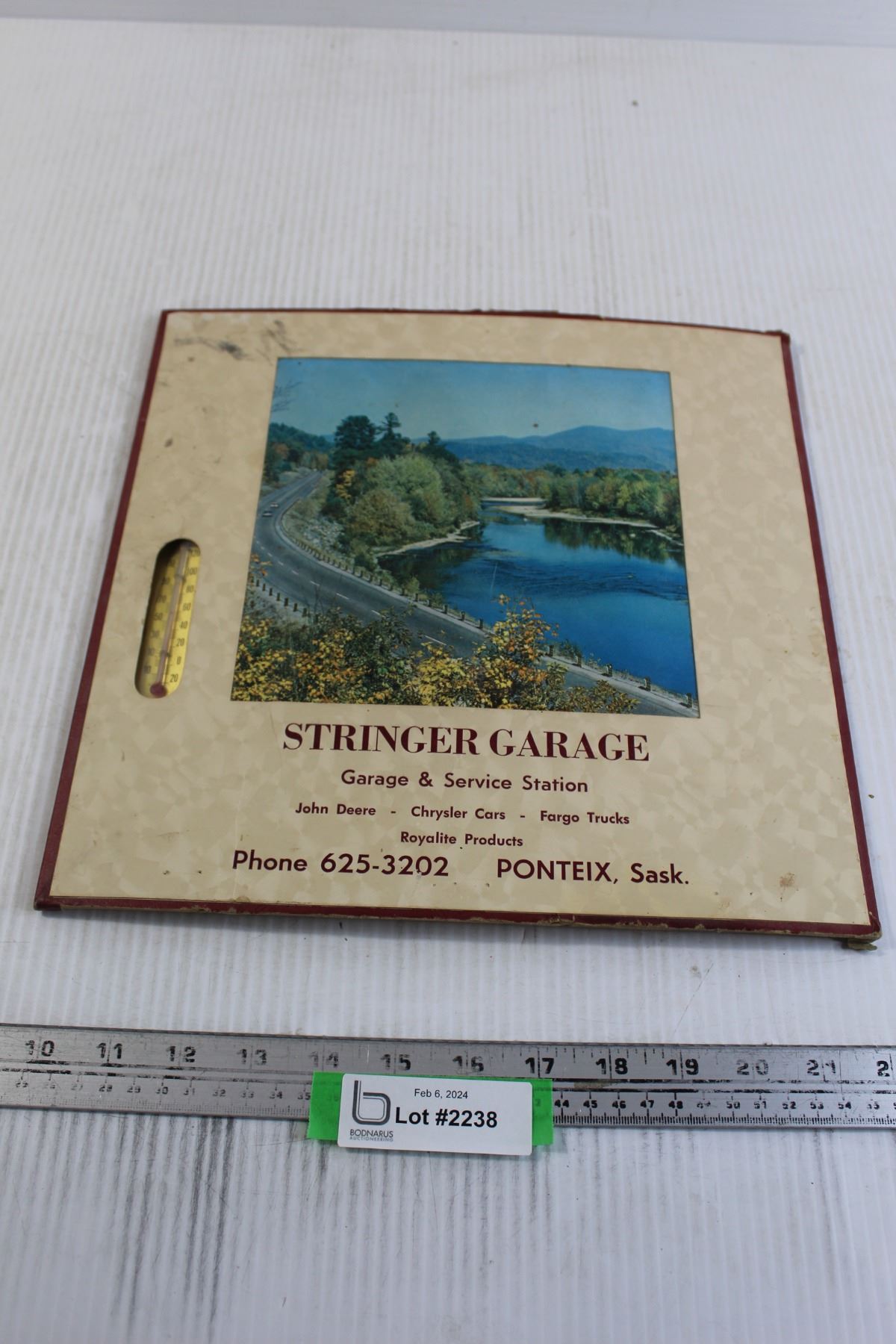 Stringer Ads Stringer Garage Thermometer Ad - 12 1/2