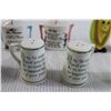 Image 4 : (6) Pairs Salt and Pepper Shakers