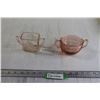 Image 1 : (2) Pink Depression Glass Sugar Bowls