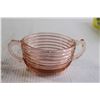 Image 3 : (2) Pink Depression Glass Sugar Bowls