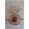 Image 4 : (2) Pink Depression Glass Sugar Bowls