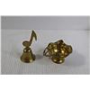 Image 2 : (2) Brass Goblets, Brass Decorations